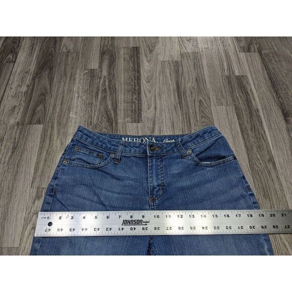 (3/$35) Merona Womens Size 6 R Pockets Fit 1 Cropped Denim Blue Jeans - Picture 8 of 11
